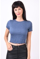 Tricou Dama Vero Moda Vmscarlett Crop Vintage Indigo